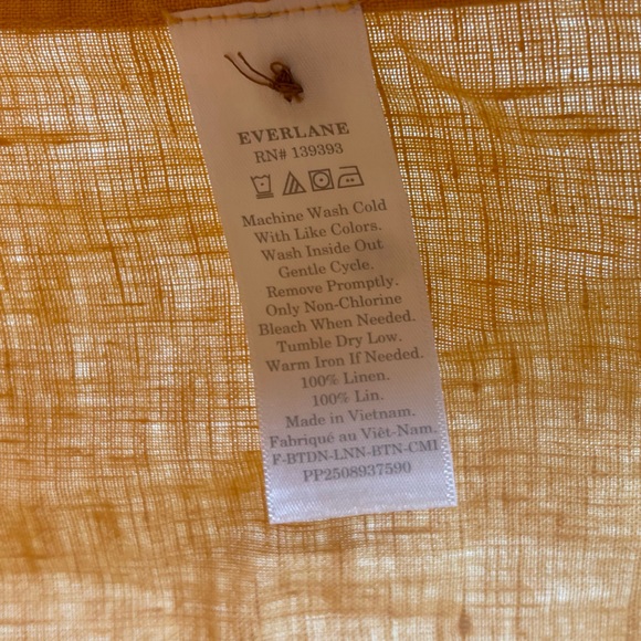 NWT Everlane Top The Linen Picnic Top Size 0 - Picture 7 of 8